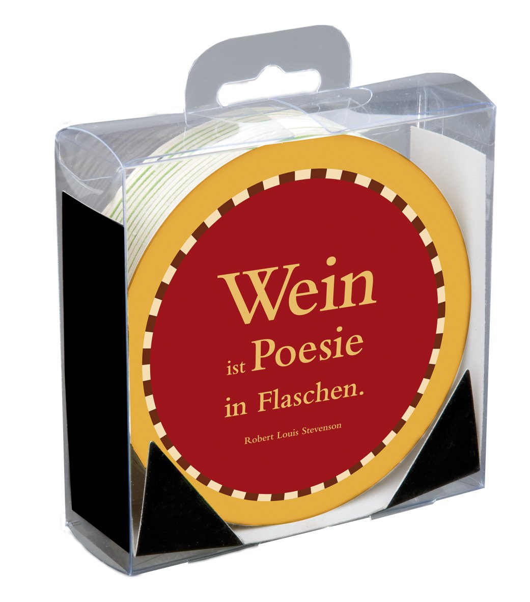 Coaster Untersetzer Wein ist Poesie Books
