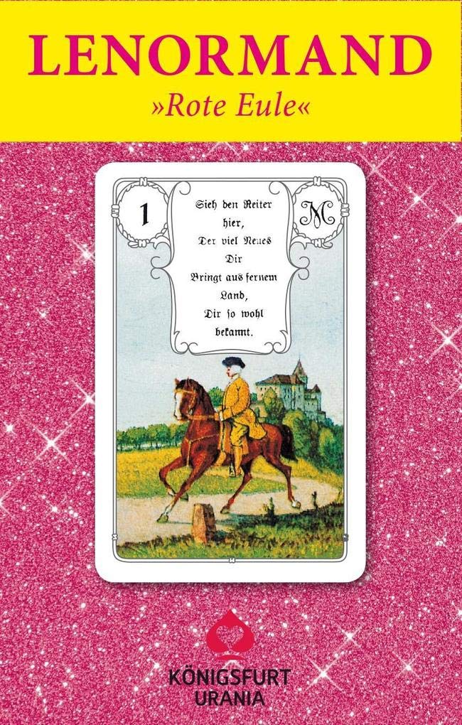 Lenormand-Karten Rote Eule SA (einmalige Sonderausgabe, 7 x 11 cm) Board Games