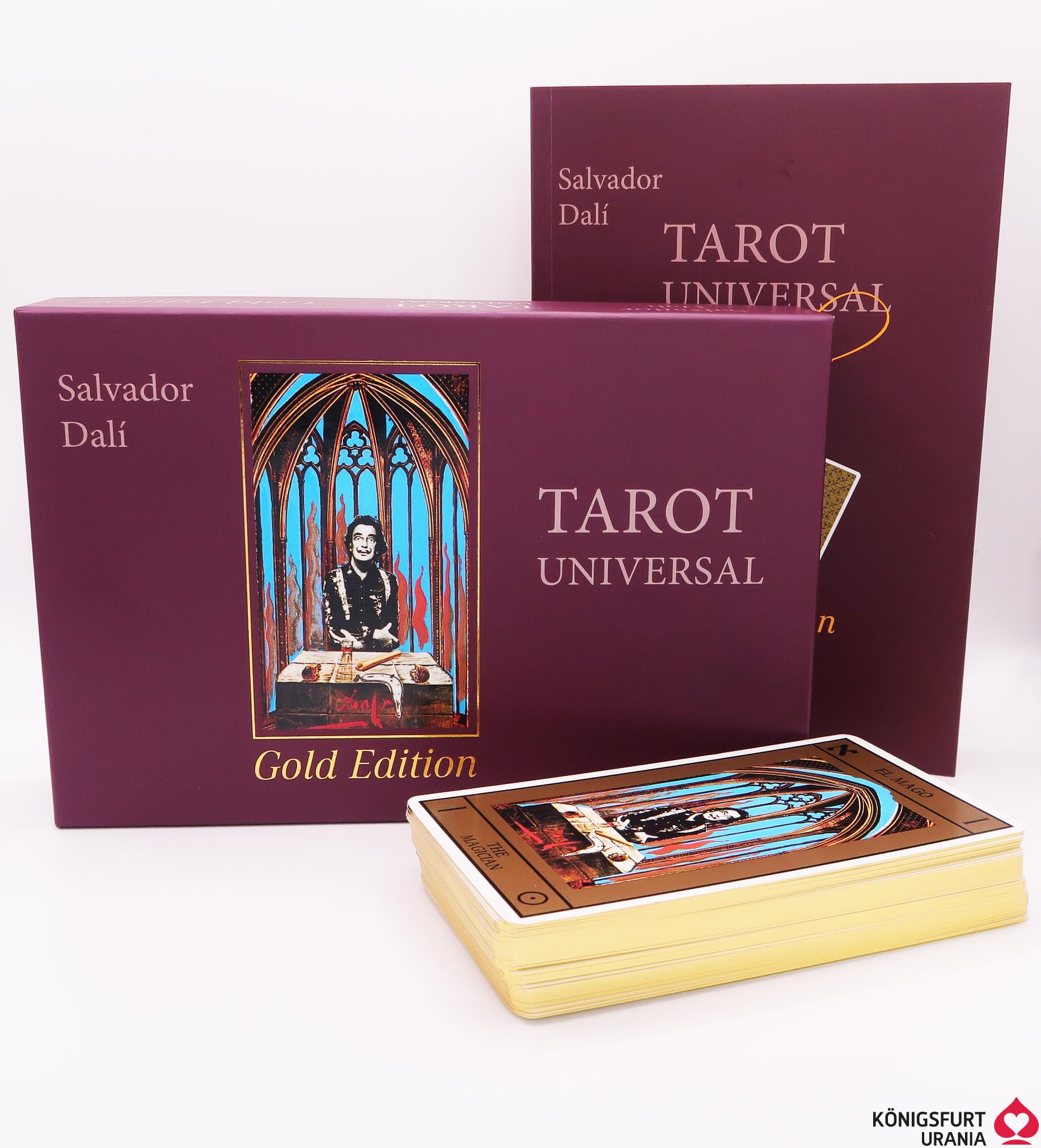 Salvador Dalí Tarot Universal - Gold Edition: Buch und Karten mit Goldschnitt (endlich wieder lieferbar! Deutsch und Englisch) Religion & Esotericism