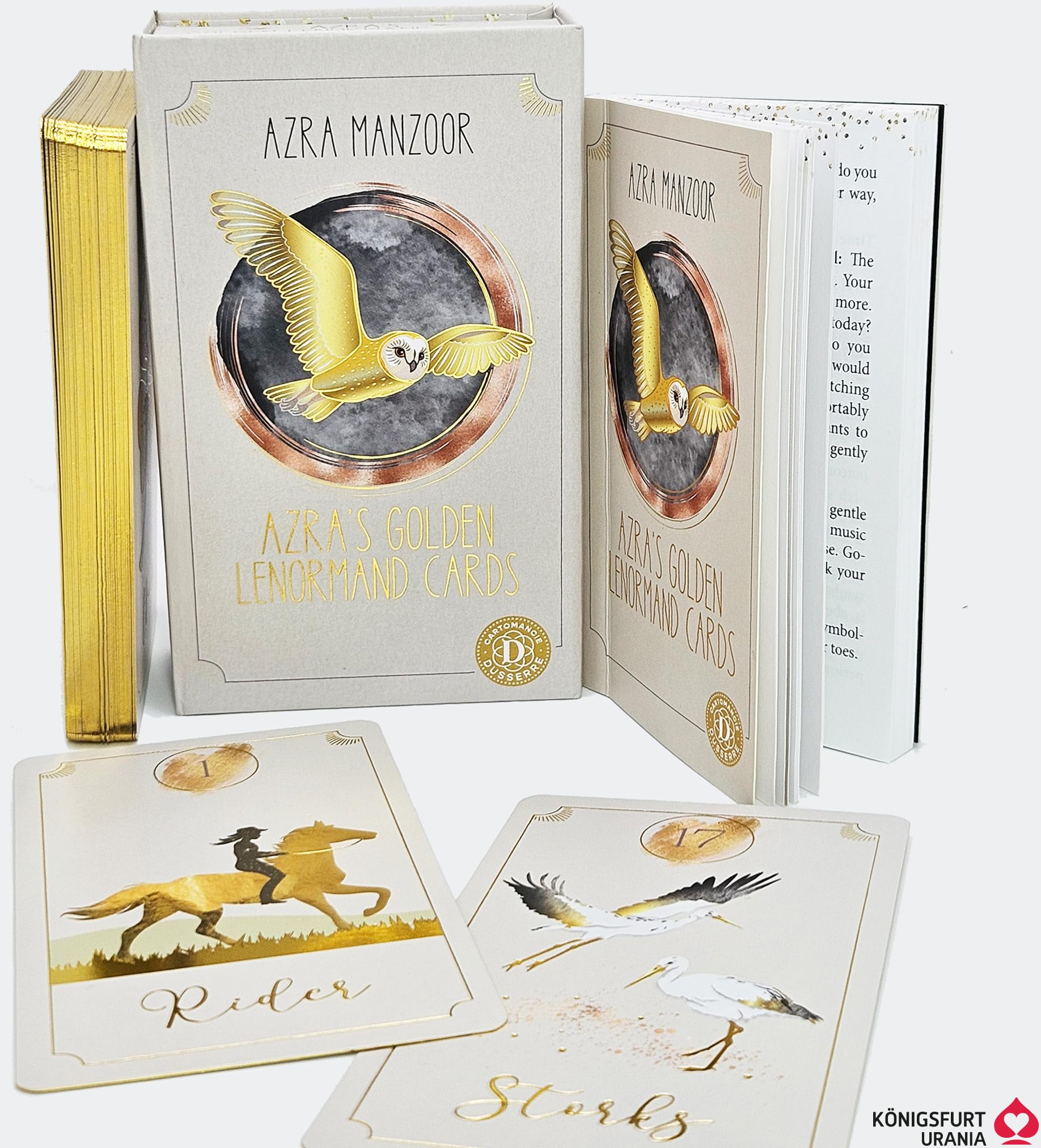 Azra's Golden Lenormand: 36 Golden Lenormand cards in modern, enchanting design Religion & Esotericism