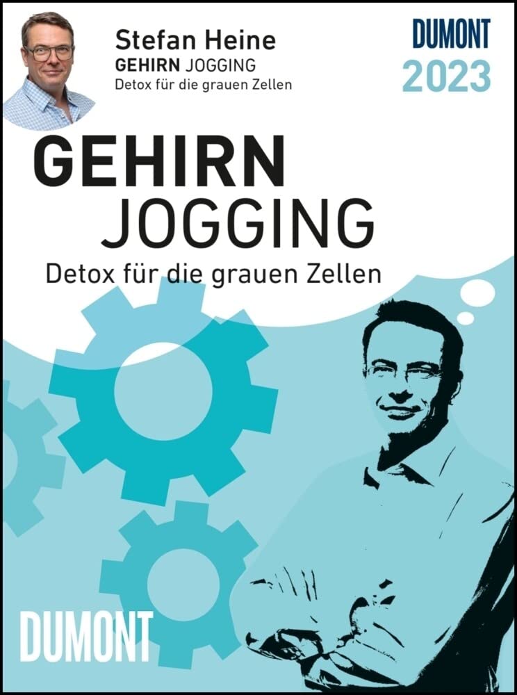 Stefan Heine Gehirnjogging 2023 Tagesabreißkalender - 11,8x15,9 - Rätselkalender - Knobelkalender - Tischkalender Leisure & Fun