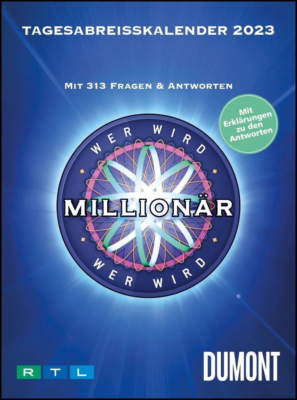 Wer wird Millionär 2023 Tagesabreißkalender - 11,8x15,9 - Rätselkalender - Knobelkalender - Tischkalender Leisure & Fun