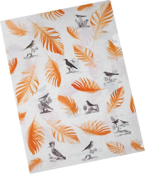Pasta für Nachtigallen Bunte Sichthülle - Motiv Orange Federn: Set mit 3 Sichthüllen Leisure, Home & Garden