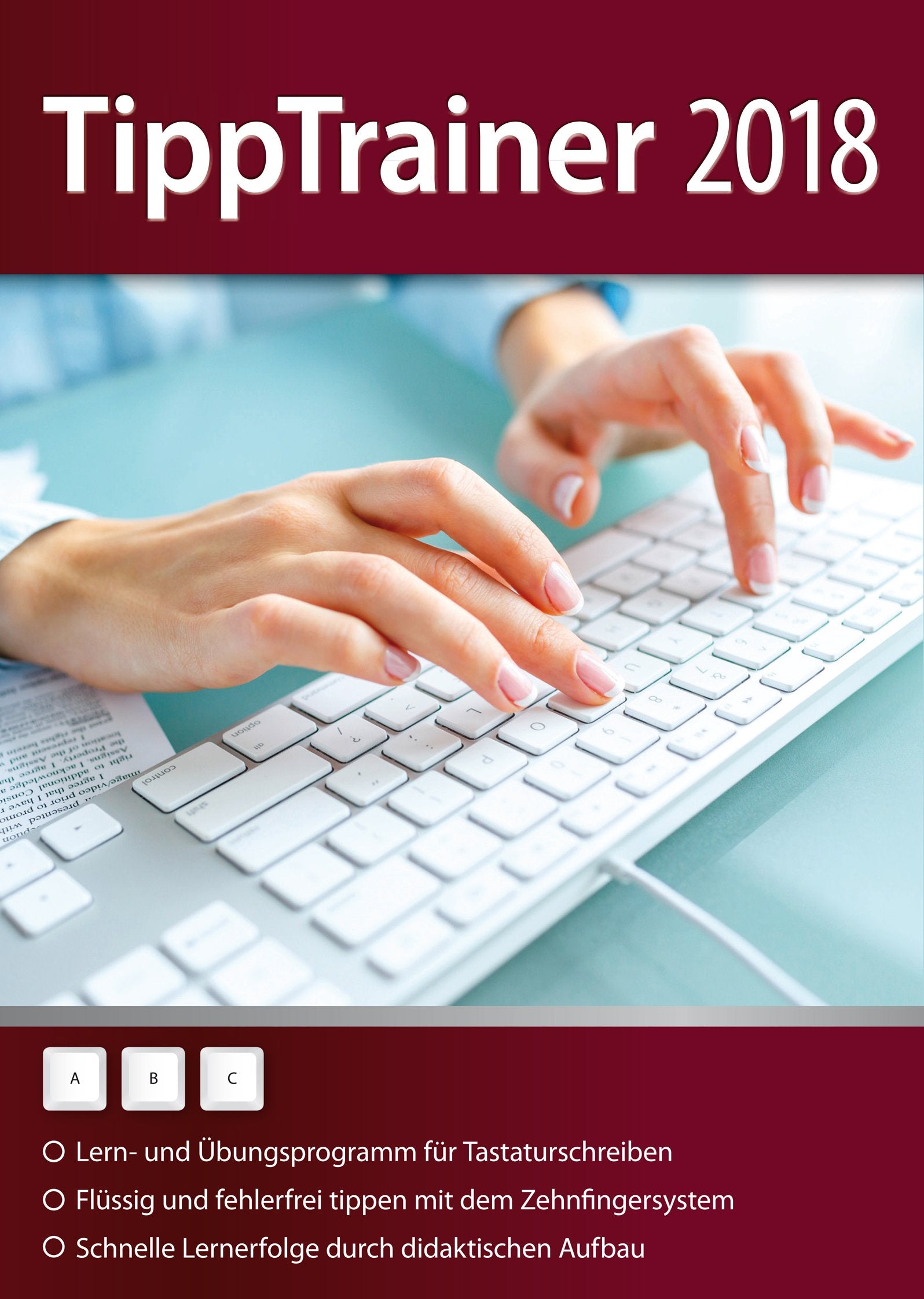 Tipp Trainer 2018 - 10 Finger System schnell gelernt für Windows 10, 8.1, 7, Vista und XP Learning