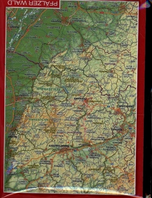 Reliefpostkarte Pfälzer Wald: Tiefgezogene Reliefpostkarte Leisure, Home & Garden