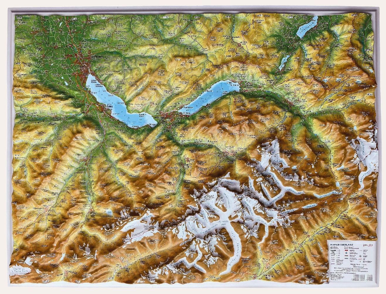 Relief Berner Oberland klein 1:200.000: Tiefgezogenes Kunststoffrelief Leisure, Home & Garden