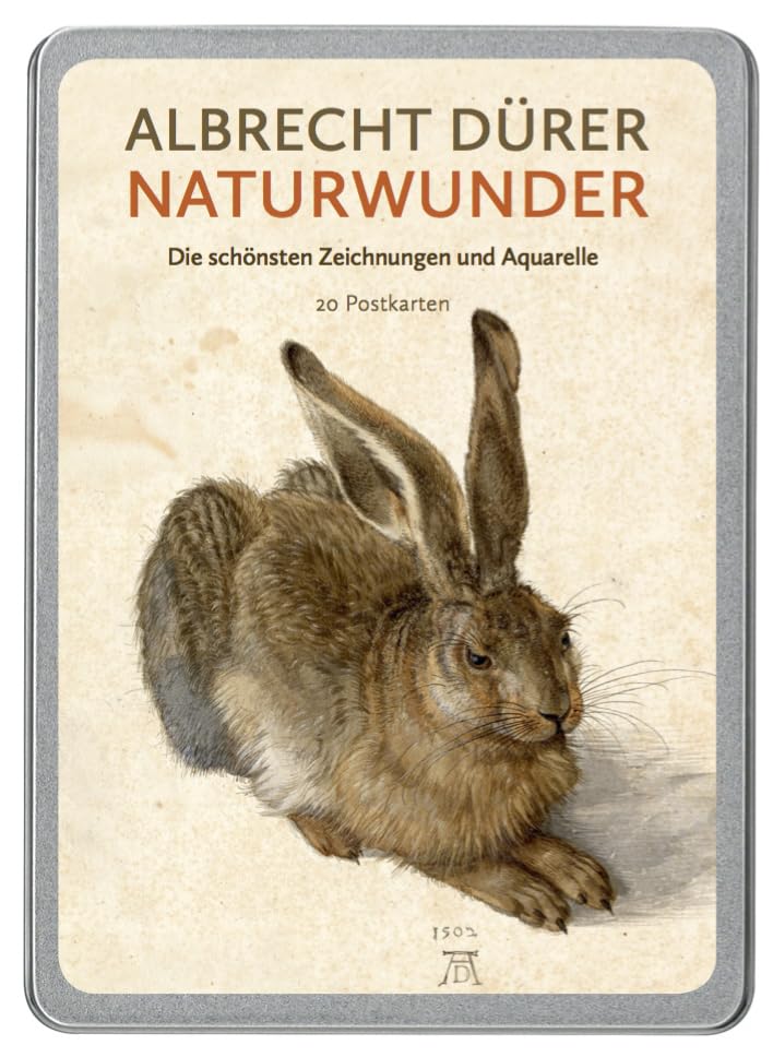 Albrecht Dürer Naturwunder: Die schönsten Zeichnungen und Aquarelle, 20 Postkarten gedruckt auf Apfelpapier in einer hochwertigen Dose. Posters