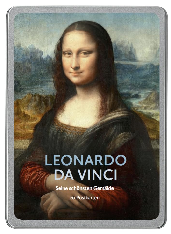 Leonardo da Vinci: Seine schönsten Gemälde, 20 Postkarten gedruckt auf Apfelpapier in einer hochwertigen Dose. Posters