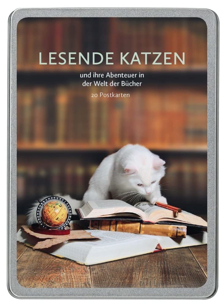 Lesende Katzen: und ihre Abenteuer in der Welt der Bücher Posters