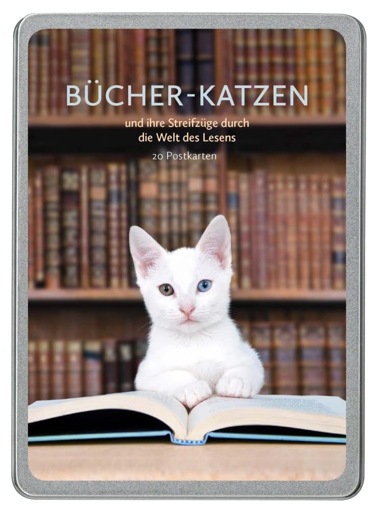 Bücher-Katzen: und ihre Streifzüge durch die Welt des Lesens Posters