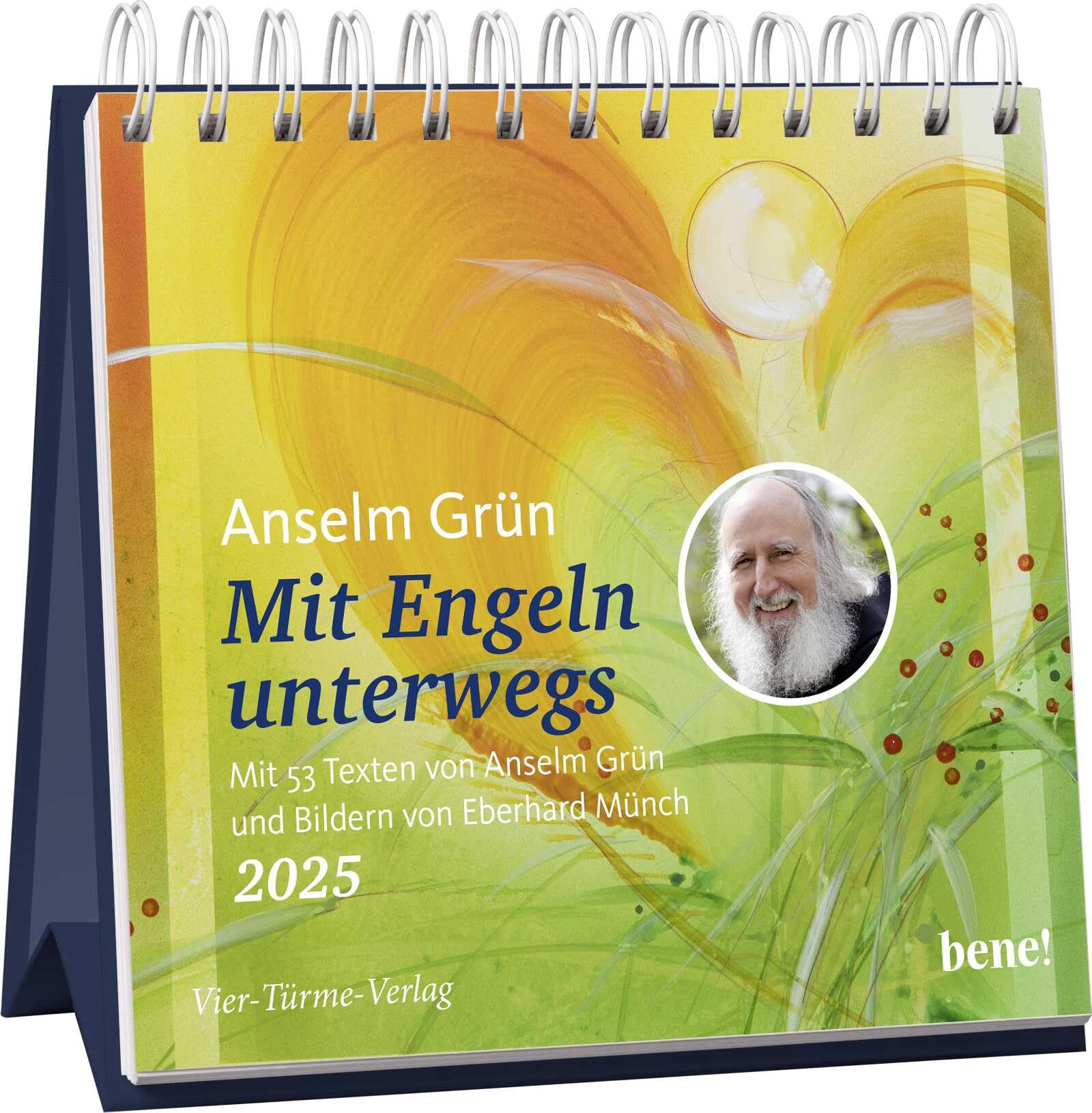 Agenda semainier 2025 : avec des anges en déplacement : avec 53 textes d'Anselm Green et des images d'Eberhard Münch | Calendrier de bureau à poser avec motifs d'anges, impulsions constructives pour Film, Art & Culture