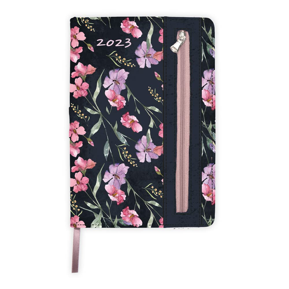 Trötsch Wochenplaner A5 mit Tasche Flowers black 2023: Wochenterminer mit weichem Griff in Lederoptik Leisure, Home & Garden