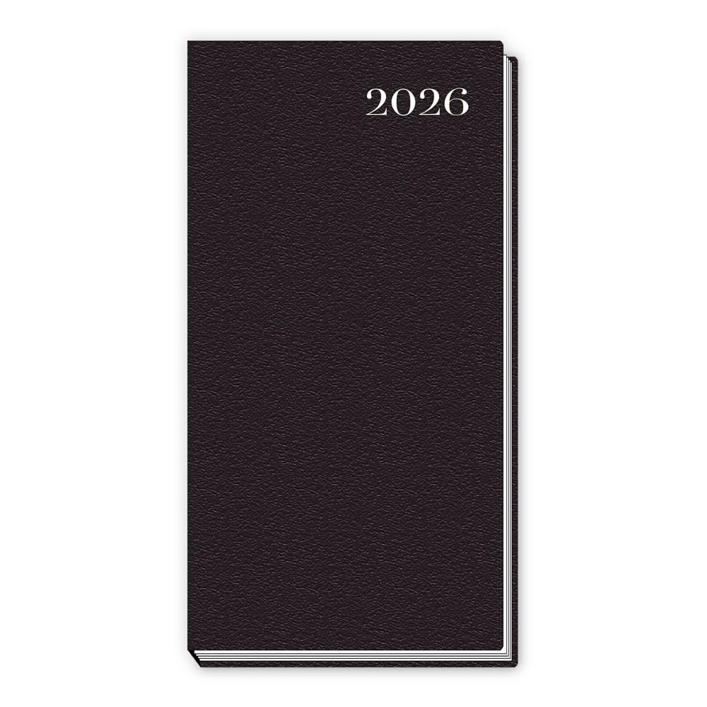 Trötsch Taschenkalender mit Telefonverzeichnis 2026 Schwarz Leisure, Home & Garden