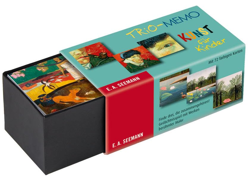 Trio-Memo: Kunst für Kinder. Finde drei, die zusammengehören! Gedächtnisspiel mit Werken berühmter Maler Card Games