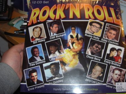Bill Haley, Cliff Richard, Fats Domino, Little Richard, Elvis Presley, Bo Diddley, Buddy Holly, Eddy Cochran, Chuck Berry, Everly Brothers, Jerry Lee Lewis, Gene Vincent - ROCK 'N' ROLL 12 CD-Set in LP Größe!! Music