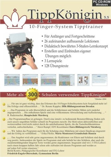 TippKönigin - 10-Finger-System Tipptrainer der neuen Generation Learning