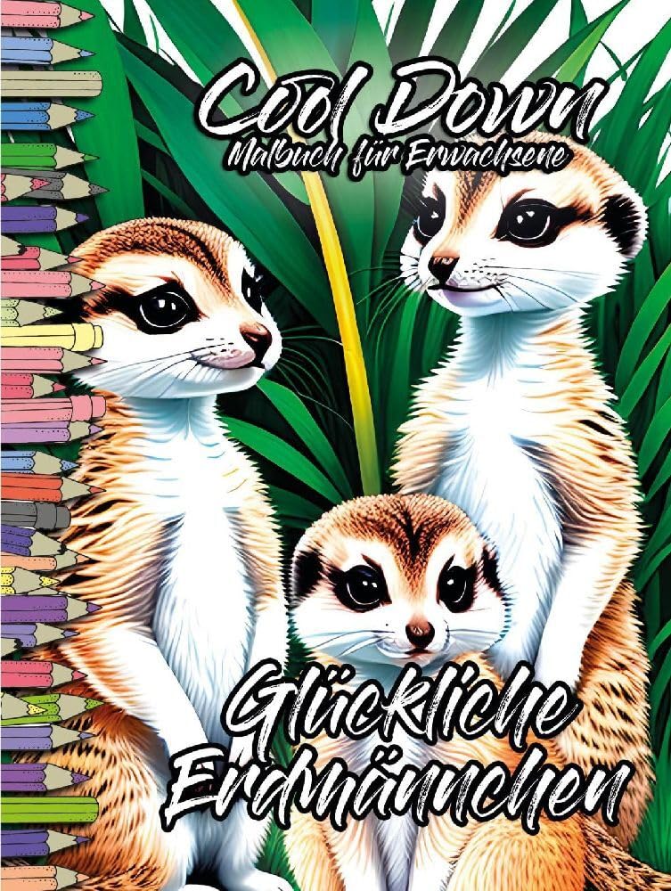Cool Down | Malbuch für Erwachsene: Glückliche Erdmännchen Classics