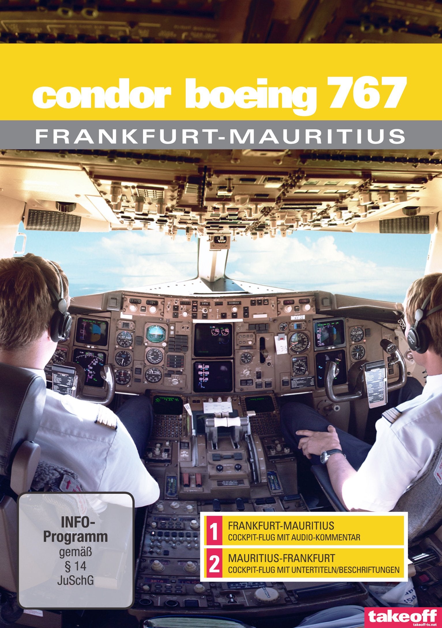 Take-off TV *** Condor Boeing 767 *** Frankfurt-Mauritius *** Cockpit-Flüge Films