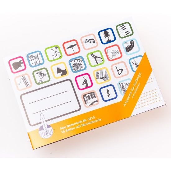 Product Image: Notenheft A5 quer 4Systeme 16Seitenelementar für Anfänger Liefermenge