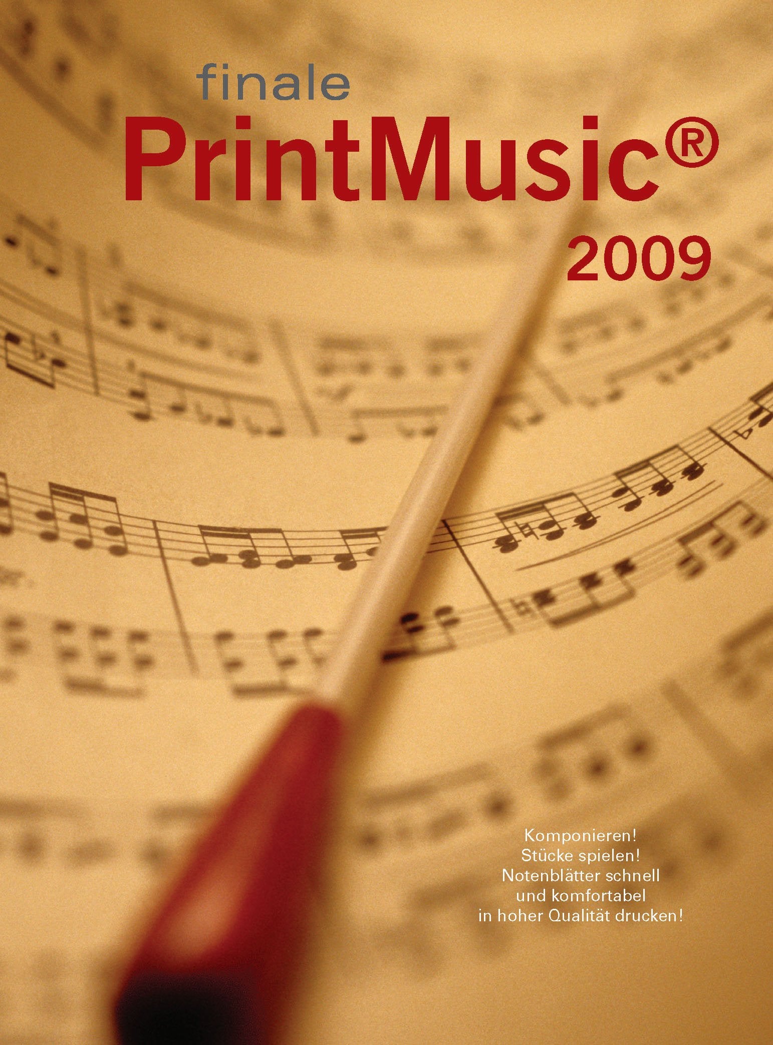 Finale PrintMusic 2009D. Windows Vista; XP und Mac OS X 10.4 oder 10.5: Musik komponieren, schreiben, gescannte Note importieren, anhören & ausdrucken Web & Graphic Design