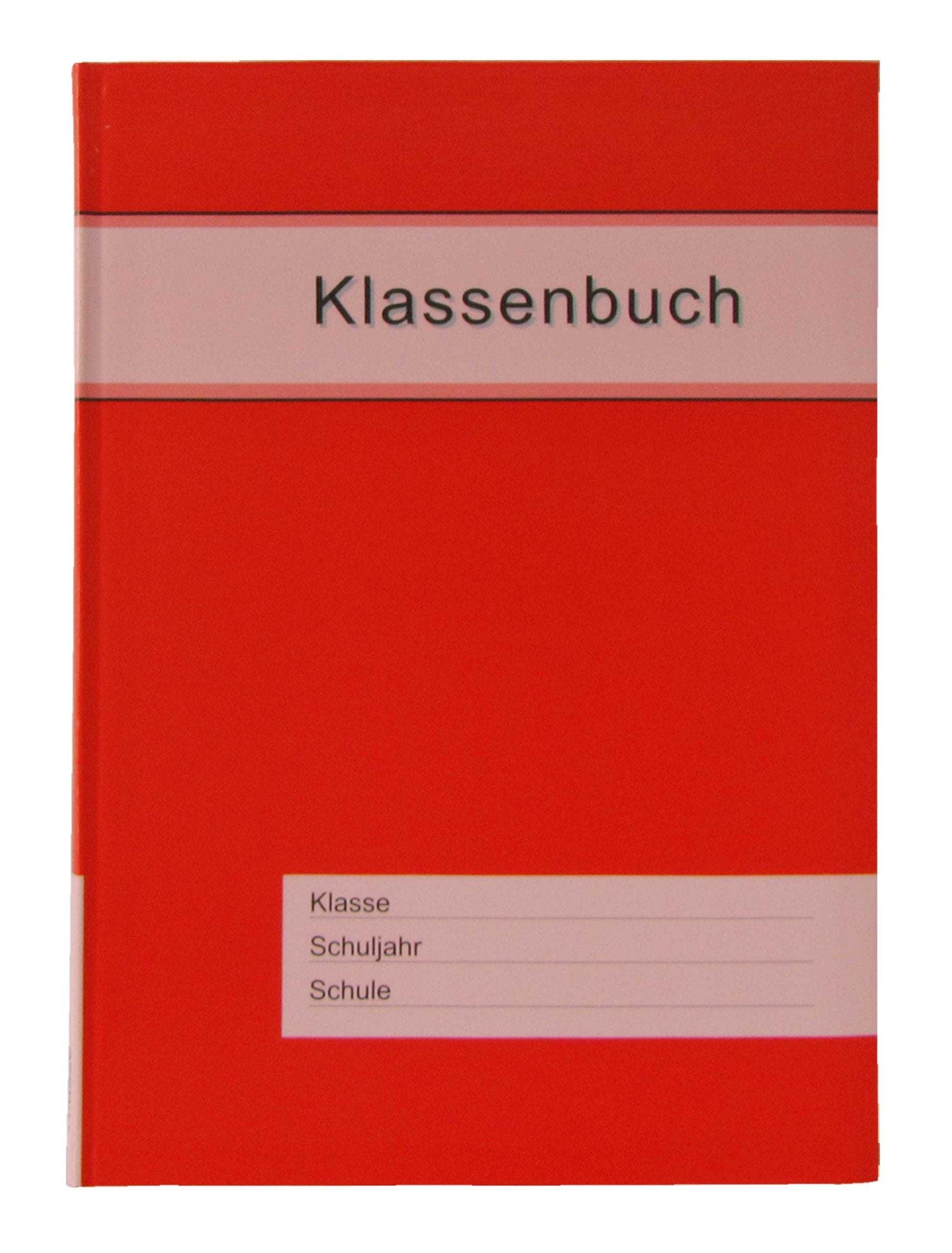 Klassenbuch Standard mit rotem Umschlag, für alle Schulformen - 11 Unterrichtsstunden/Tag Books