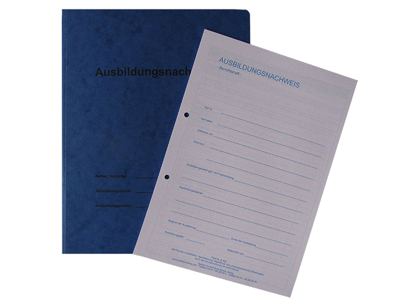 Berichtsheft / Ausbildungsnachweise als Block tägliche Eintragungen - für 1 Jahr: tägliche Eintragungen (Mo.-So.) mit Sammelhefter aus Karton: ... mit ... mit Doppelheftung zum Sammeln der Berichte. Study Guides