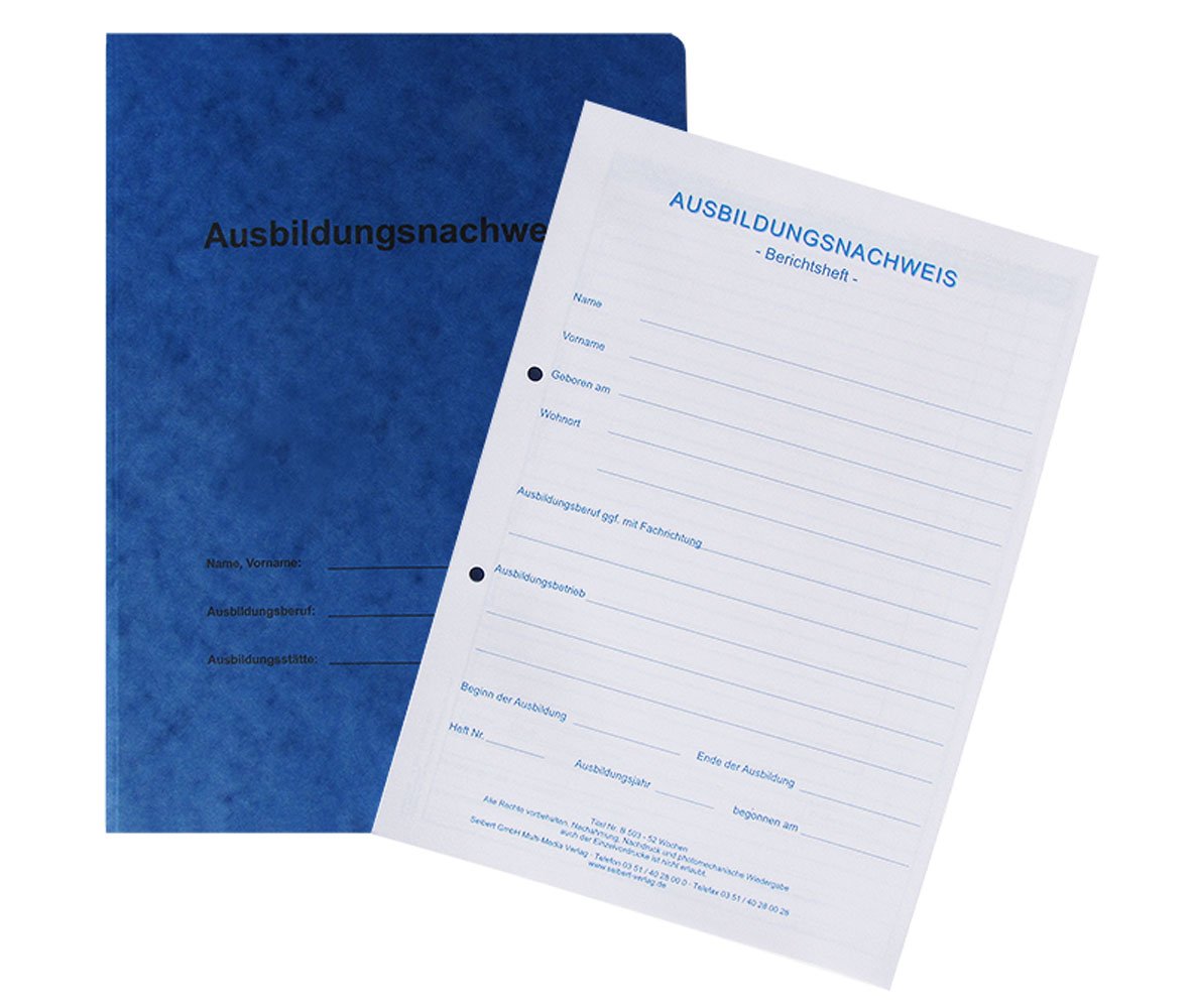 Berichtsheft / Ausbildungsnachweis als Block - für 1 Jahr: tägliche Eintragungen (Montag - Sonntag), pro Woche 1 Seite für zusätzliche Berichte / Zeichnungen Study Guides