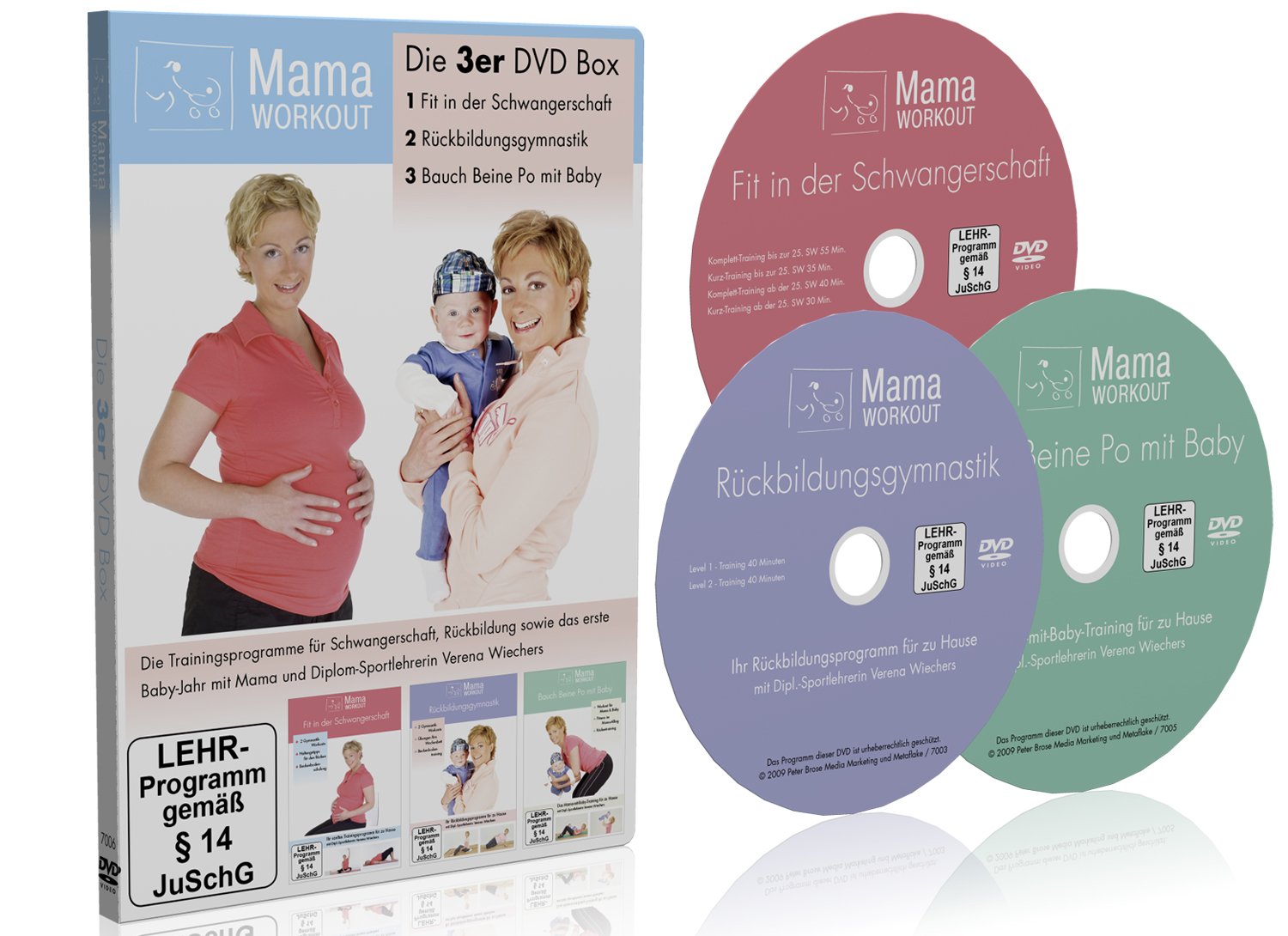 MamaWorkout - Die 3er DVD Box zum Sparpreis ++ 1. Fit in der Schwangerschaft ++ 2. Rückbildungsgymnastik ++ 3. Bauch Beine Po mit Baby Movies