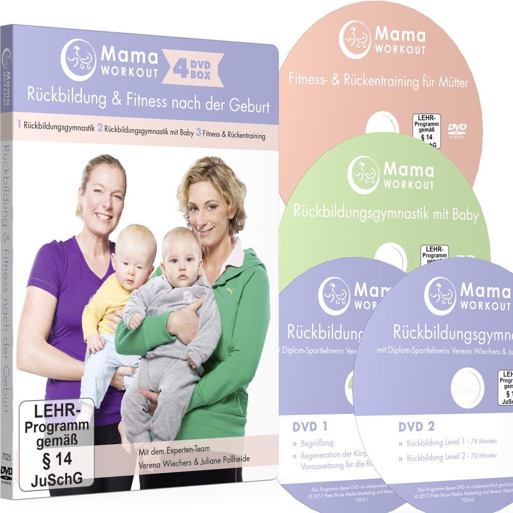 MamaWORKOUT - Rückbildung & Fitness nach der Geburt - 4-DVD-Box zum Sparpreis ++ 1. Rückbildungsgymnastik (neue Version) ++ 2. Rückbildungsgymnastik ... für Mütter ++ von Expertin Verena Wiechers Movies