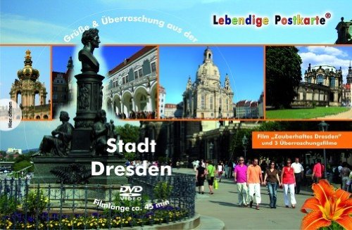 Lebendige Postkarte Stadt Dresden - hochwertige DVD als Postkarte Stationery