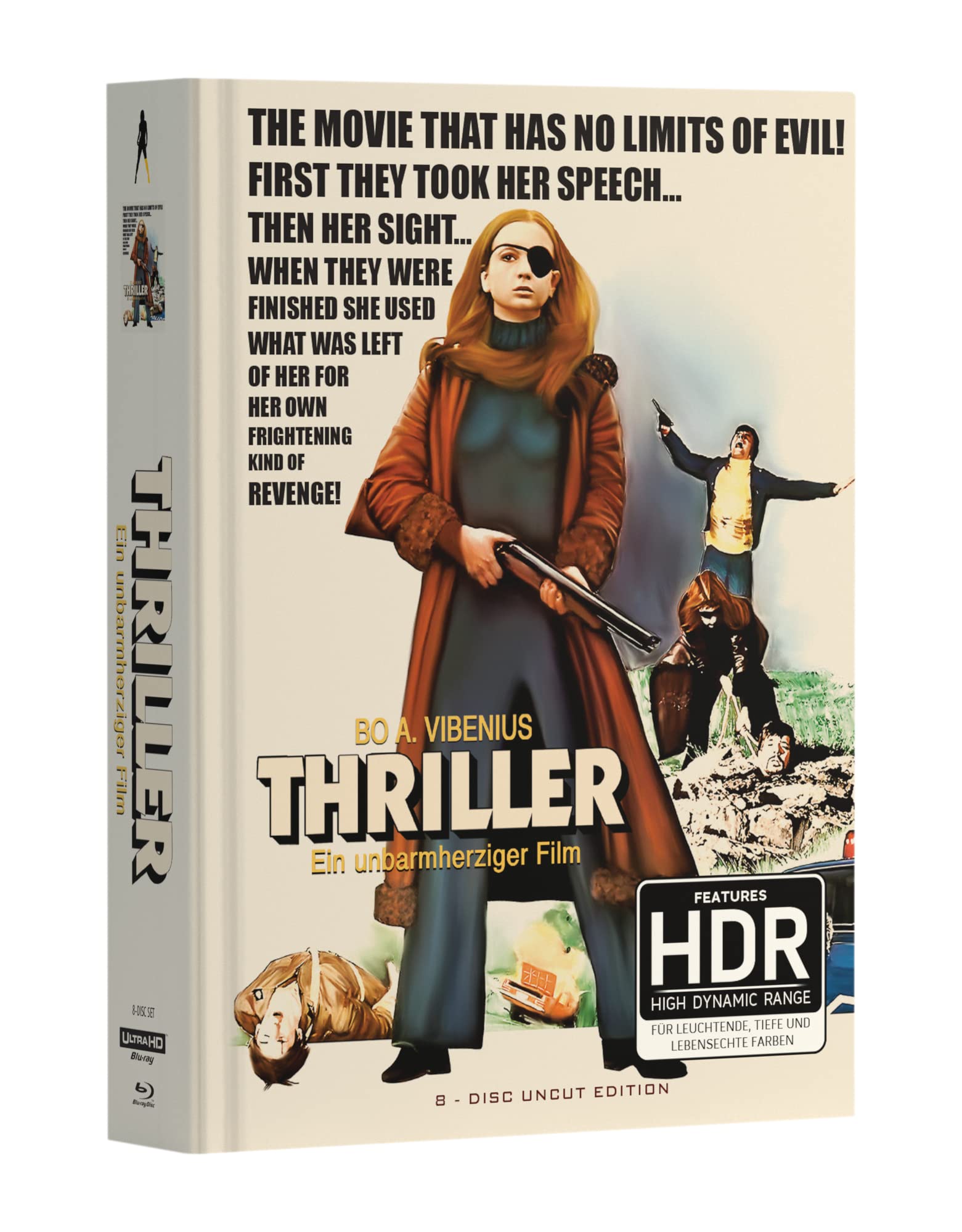 THRILLER – Ein unbarmherziger Film – 8-Disc wattiertes Mediabook - Cover D (2 x 4K UHD + 4 x Blu-ray + 2 x DVD) Limited Edition - Uncut Movies
