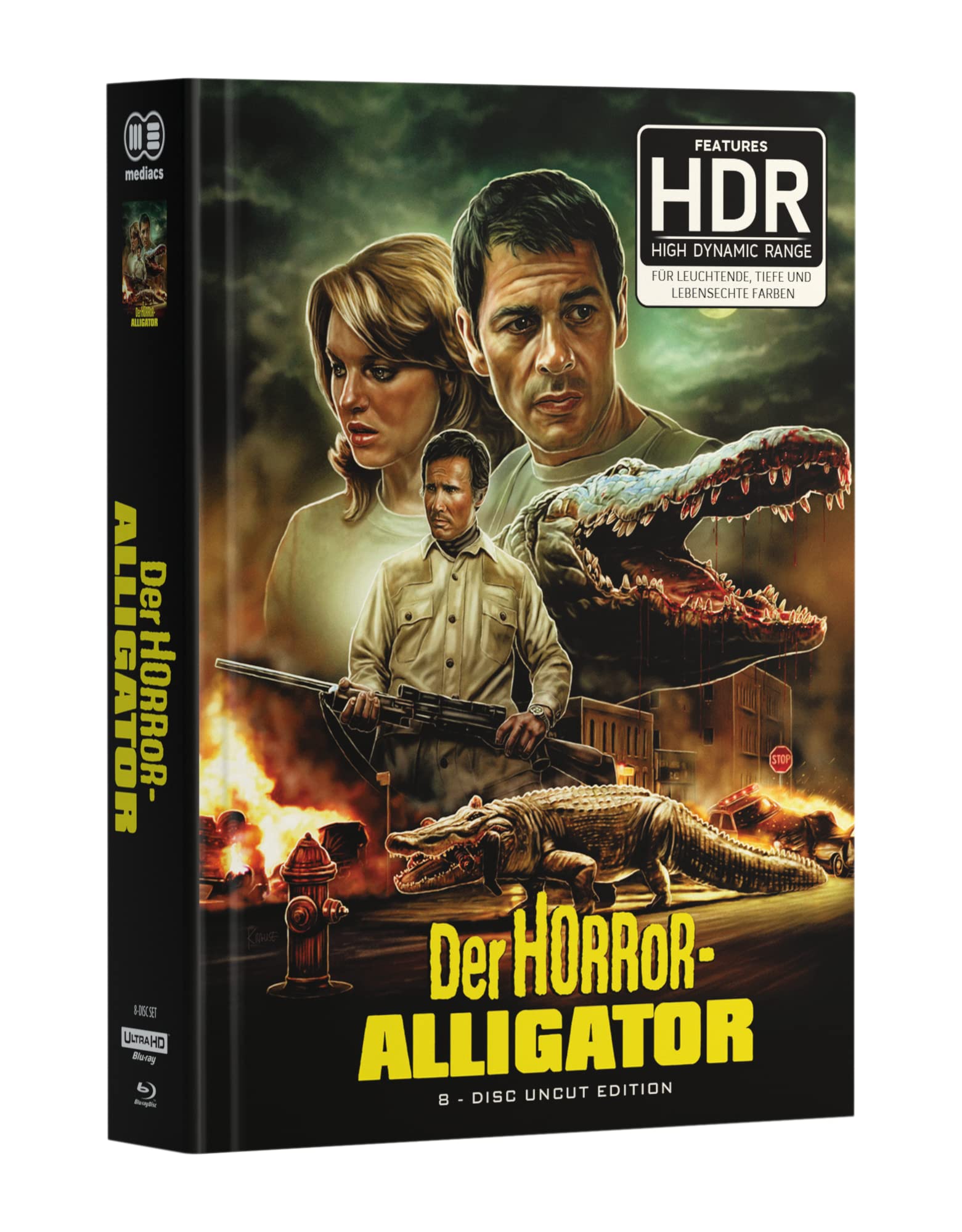 DER HORROR-ALLIGATOR - 8-Disc wattiertes Mediabook - Cover A (1 x 4K UHD + 4 x Blu-ray + 3 x DVD) Limited Edition - Uncut Films