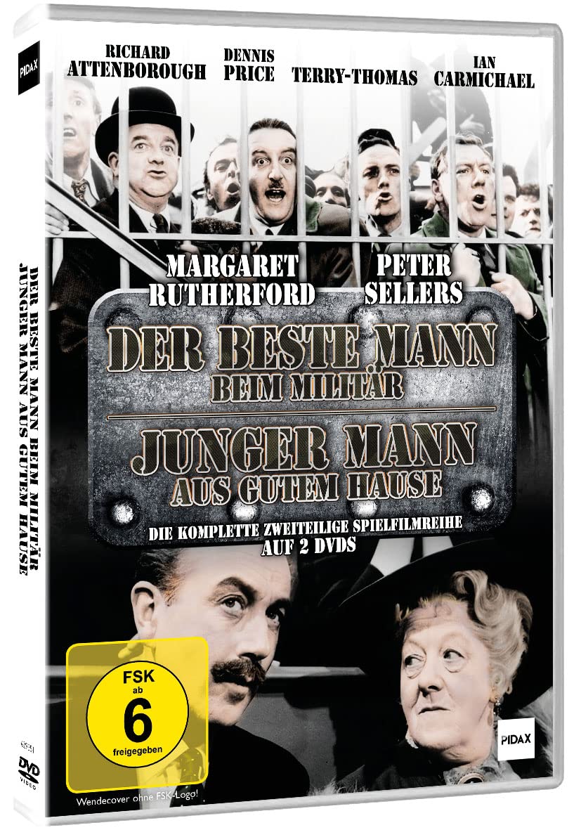 Der beste Mann beim Militär (Private's Progress) + Junger Mann aus gutem Hause (I'm All Right, Jack!) Die kpl. Spielfilmreihe mit Peter Sellers und MISS MARPLE (Margaret Rutherford) Movies