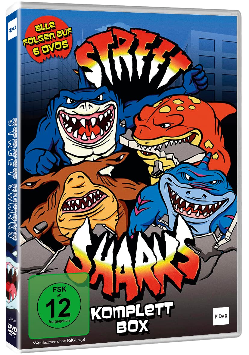 Street Sharks Komplettbox - Tauche ein in ein actionreiches Abenteuer mit den coolsten Haien der 90er Jahre - Action Zeichentrick-Serie - Pidax Animation Movies