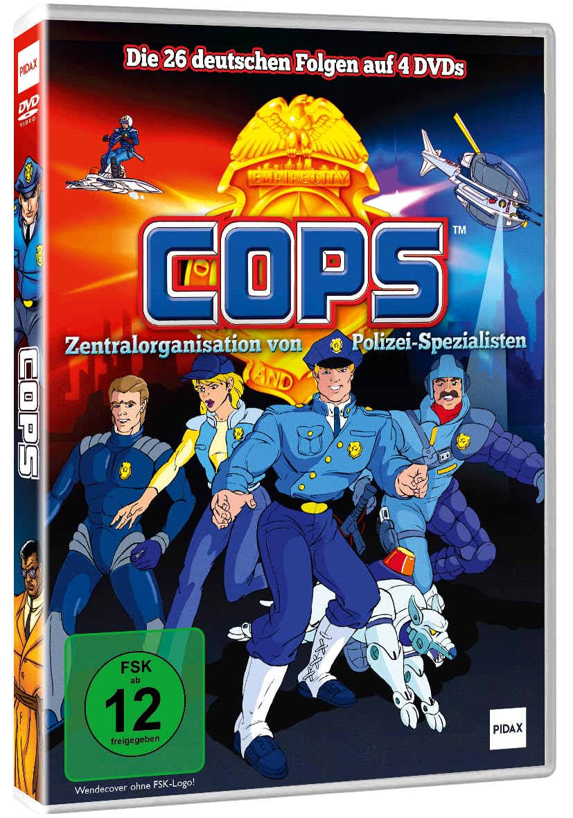 C.O.P.S. (COPS) - Actiongeladene Polizeiserie - Die Helden der Kindheit sind zurück - 80er Fantasy Cartoon-Serie - Die 26 deutschen Folgen Box sets