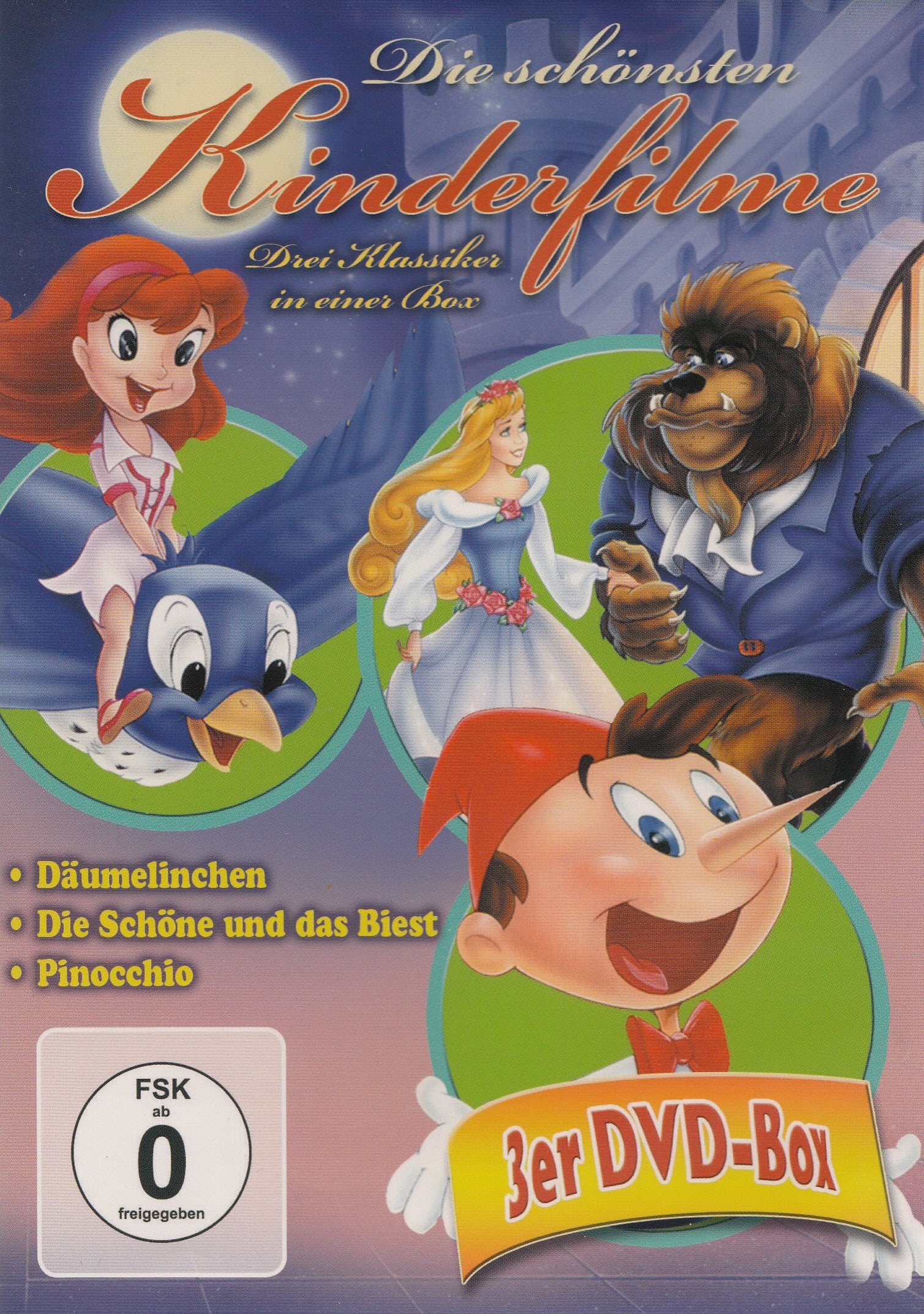 Die schönsten Kinderfilme : Däumelinchen - Die Schöne und das Biest - Pinocchio - 3 DVD Box Movies