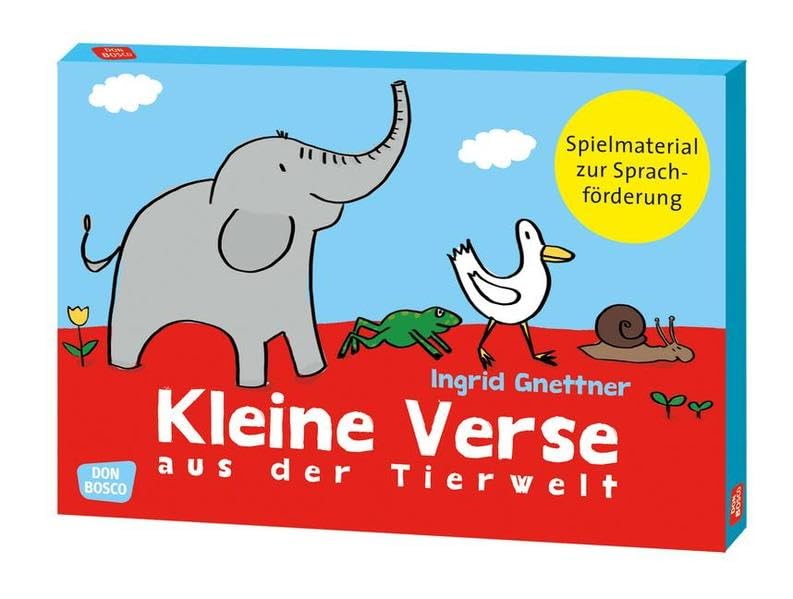 Kleine Verse aus der Tierwelt: Spielmaterial zur Sprachförderung: Spielmaterial zur Sprachförderung. 32 Karten mit Anleitung (Don Bosco Reimkarten zur Sprachförderung) Non-fiction