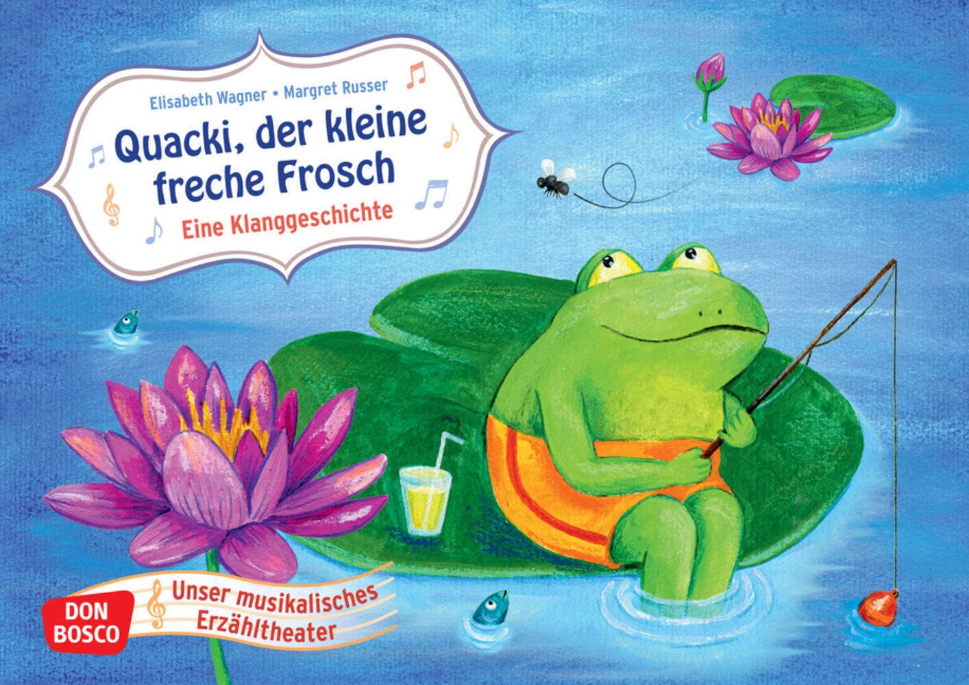 Quacki, der kleine freche Frosch. Kamishibai Bildkartenset: Entdecken - Erzählen - Begreifen: Klanggeschichten (Bildkarten für unser musikalisches Erzähltheater) Sheet Music