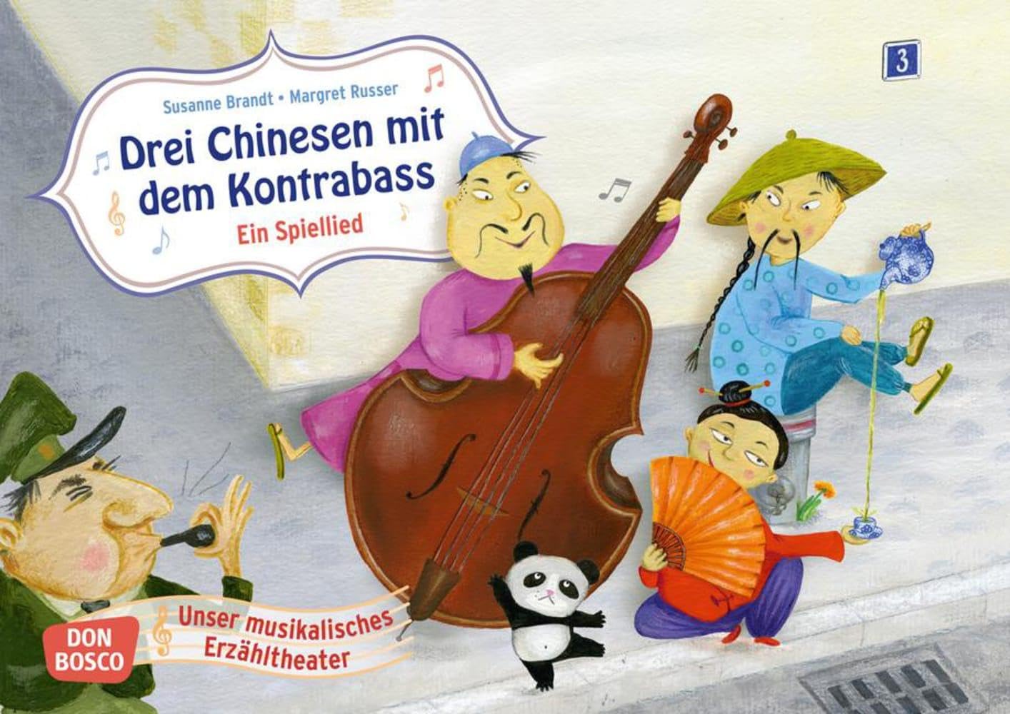 Drei Chinesen mit dem Kontrabass. Kamishibai Bildkartenset.: Entdecken - Erzählen - Begreifen: Spiellieder. (Bildkarten für unser musikalisches Erzähltheater) Non-fiction