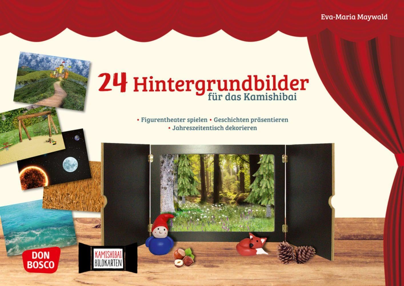 24 Hintergrundbilder für das Kamishibai: Figurentheater spielen – Geschichten präsentieren – Jahreszeitentisch dekorieren (Zubehör für das Erzähltheater Kamishibai) Business, Finance & Career