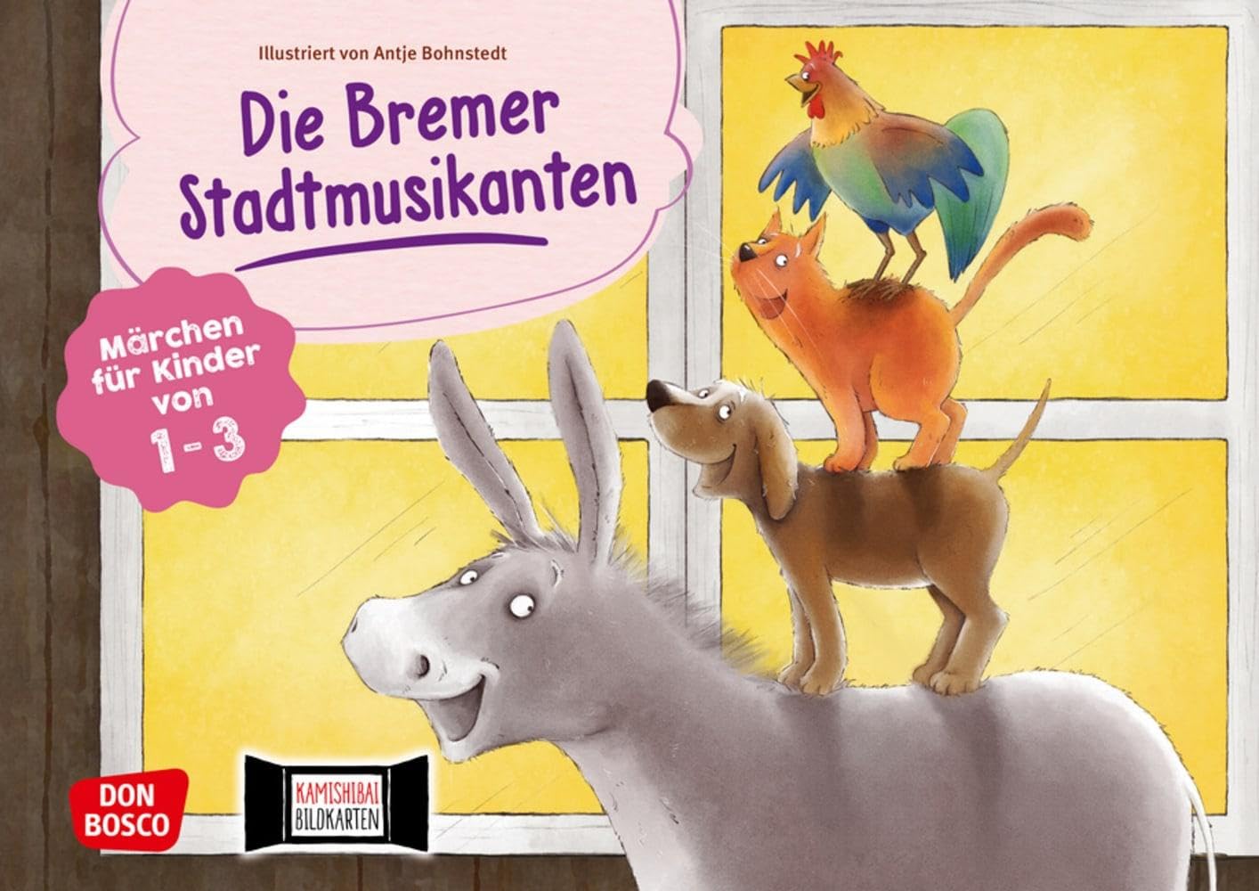 Die Bremer Stadtmusikanten. Kamishibai Bildkartenset. Märchen für Kinder von 1–3 (Märchen für das Erzähltheater mit Kindern unter drei Jahren) Contemporary literature Books