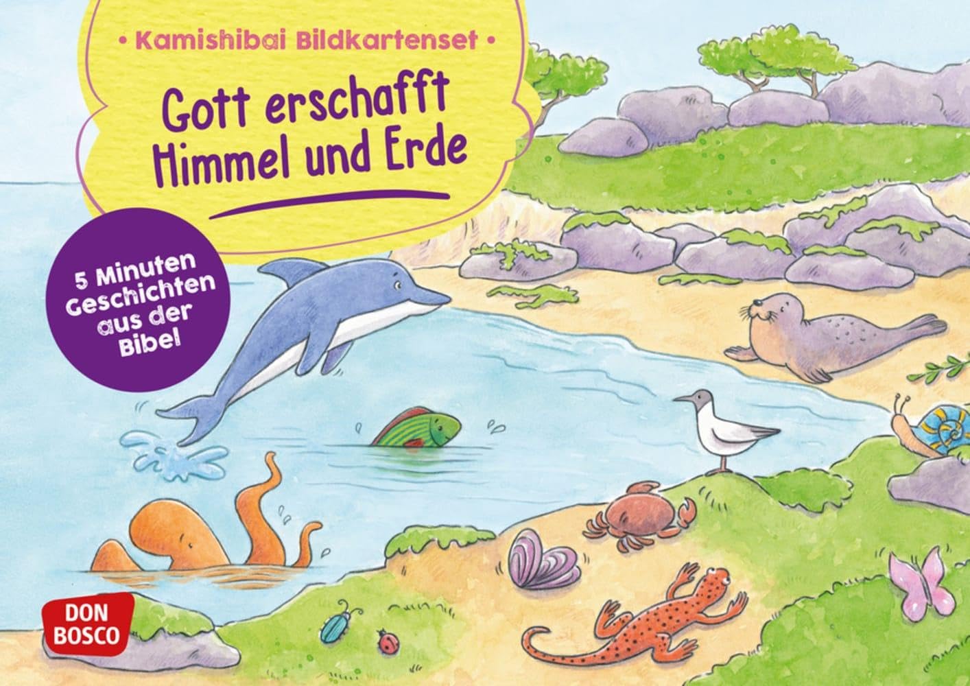 Gott erschafft Himmel und Erde. Kamishibai Bildkartenset.: Kamishibai Bildkartenset. 5 Minuten Geschichten aus der Bibel. Die Schöpfungsgeschichte für ... in KITA, Grundschule & Gemeinde Religion & Esotericism