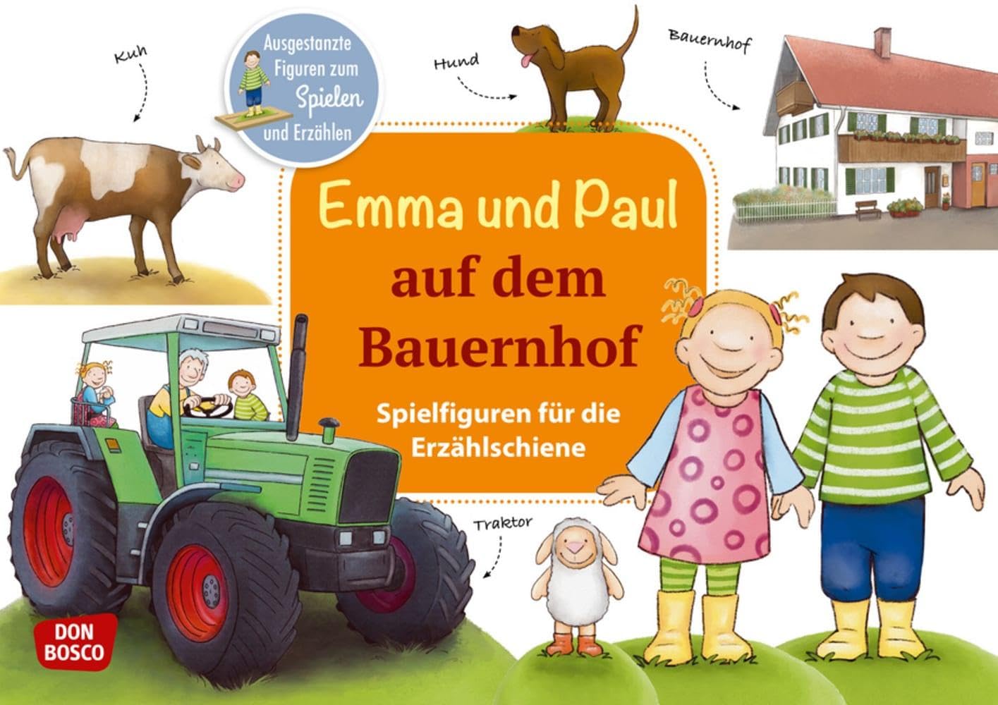 Emma und Paul auf dem Bauernhof. Erzählschienen-Figurenset: Ausgestanzte Spielfiguren und Skript. Sprachförderung im Kindergarten (Spielfiguren für die Erzählschiene: Emma-und-Paul-Geschichten) Film, Art & Culture