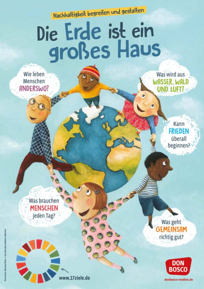 Die Erde ist ein großes Haus (Poster): Nachhaltigkeit begreifen und gestalten. DIN A1 Plakat für Kita, Grundschule und Gemeinde (Poster für die Öffentlichkeitsarbeit in Kitas und Grundschulen) Education & Training