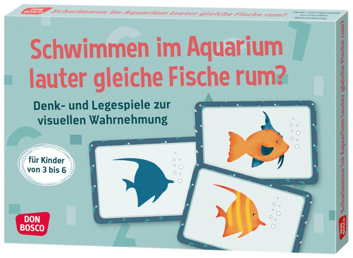 Schwimmen im Aquarium lauter gleiche Fische rum?: Denk- und Legespiele zur visuellen Wahrnehmung. Für Kinder von 3 bis 6. Kartenset mit 30 Karten und Begleitheft. (Denk- und Legespiele für Kinder) Leisure & Fun