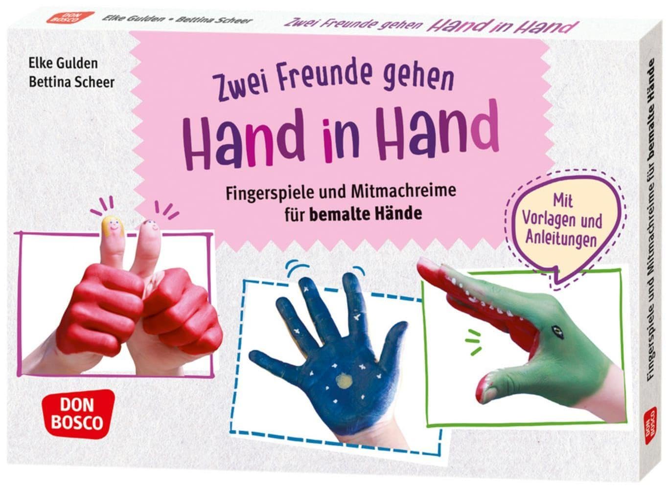 Zwei Freunde gehen Hand in Hand: Fingerspiele und Mitmachreime für bemalte Hände. Mit Vorlagen und Anleitungen. Für Kita und Grundschule: Kurze ... Ideen für Kindergruppen auf DIN-A5-Karten) Education & Training