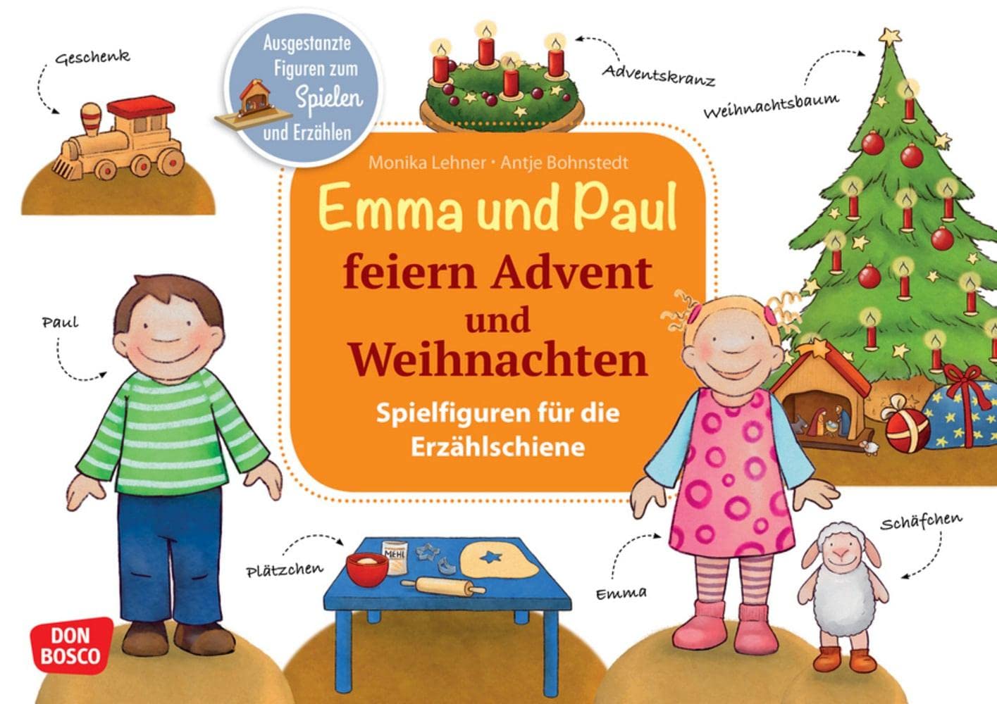Emma und Paul feiern Advent und Weihnachten. Erzählschienen-Figurenset: Ausgestanzte Spielfiguren und Skript. Sprachförderung im Kindergarten. ... die Erzählschiene: Emma-und-Paul-Geschichten) Film, Art & Culture