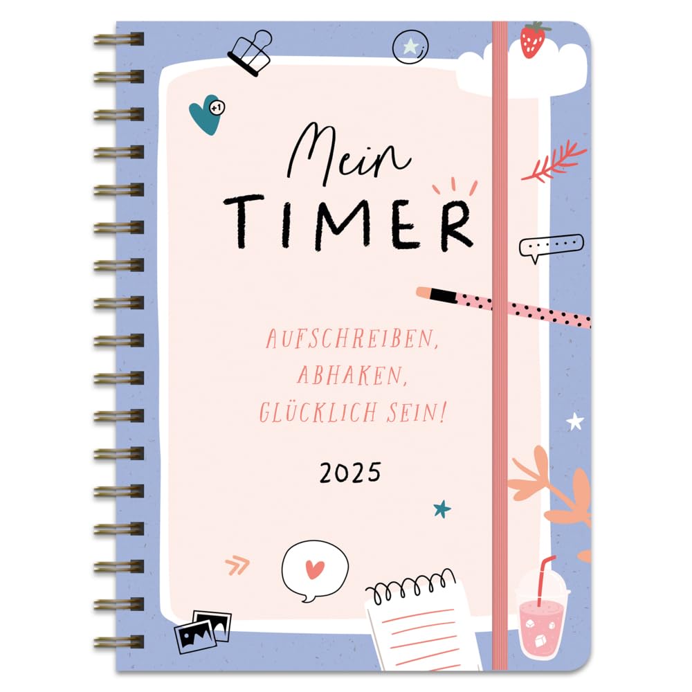 Kalender 2025 Mein Timer - Aufschreiben, abhaken, glücklich sein...: Wochenkalender mit Kalendarium von Januar 2025 bis Dezember 2025 (monbijou) Film, Art & Culture