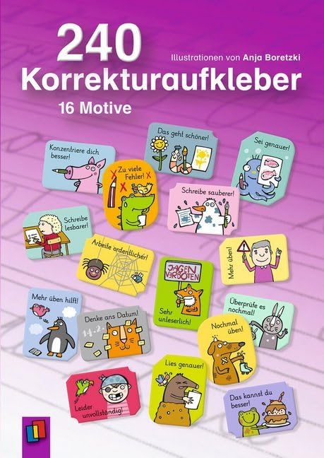 240 Korrekturaufkleber: 16 Motive Education & Training