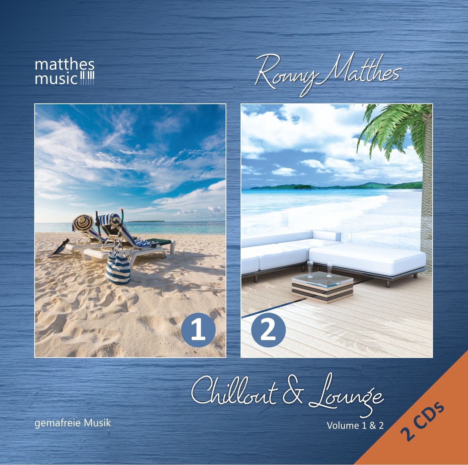 Chillout & Lounge (Vol.1 & 2) - Gemafreie Loungemusik: Hintergrundmusik & Ambient von Matthesmusic (Doppelalbum - 2 CDs) Dance & Electronic